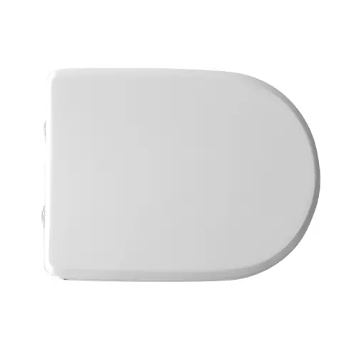 Sedile wc coprivaso per Astra vaso Hi-fi 43,5-49x36 cm copriwater bianco in legno stabilizzato colato in poliestere con cerniere regolabili Hoge Kwaliteit