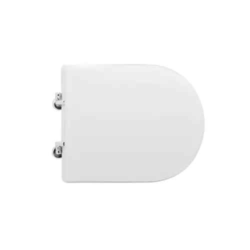 Koop Online Sedile wc coprivaso per Azzurra vaso Comoda bianco 42,5-45 x 35,7 cm copriwater con cerniere regolabili in legno colato