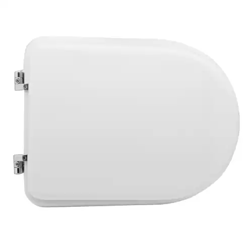 Uitverkoop Sedile wc coprivaso per Azzurra vaso Elios 43-46x34 cm copriwater bianco in legno colato con cerniere regolabili