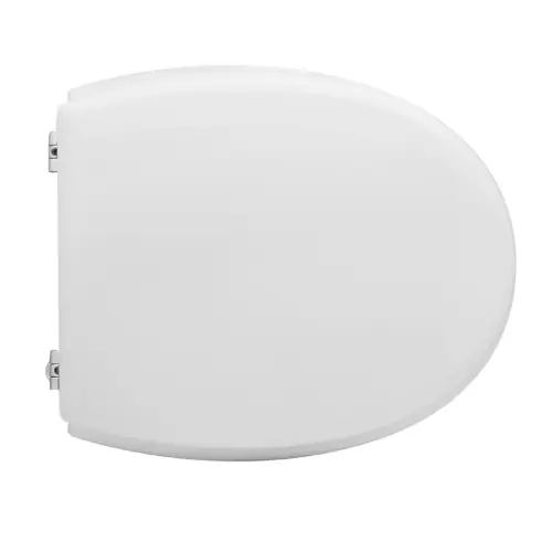 Sedile wc coprivaso per Azzurra vaso Full 56 bianco water 46x38 cm con cerniere fisse in legno stabilizzato colato in poliestere Weekendaanbieding