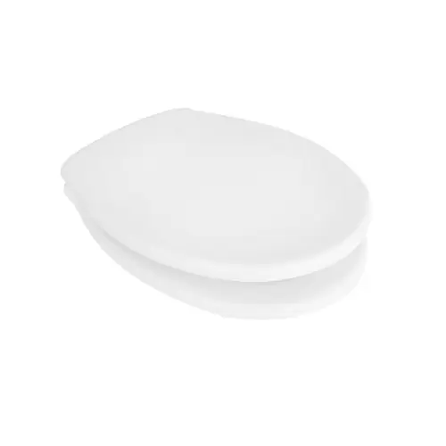 Speciale Aanbieding Sedile wc coprivaso per Azzurra vaso Jubilaeum 46x36 cm copriwater bianco in legno colato con cerniere regolabili
