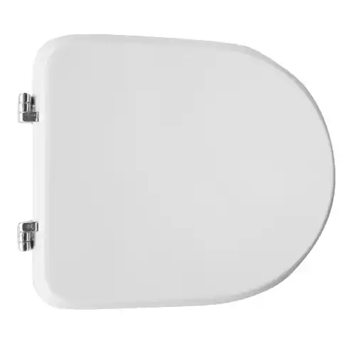 Laatste Kans Sedile wc coprivaso per Azzurra vaso Mini Nuvola 35,5-37,5x35,5 cm copriwater bianco in legno stabilizzato colato in poliestere con cerniere regolabili