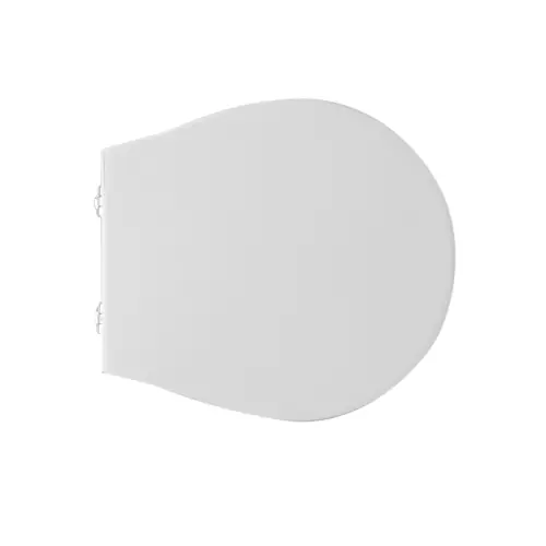 Sedile wc coprivaso per Azzurra vaso Vera 48 40x37,3 cm con cerniere regolabili copriwater bianco in legno colato Alleen Vandaag
