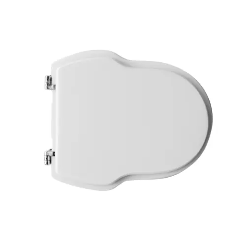 Sedile wc coprivaso per Ceramica Vitruvit vaso Old Time 41,5-46,5 x 37,5 cm copriwater bianco con cerniere regolabili in legno colato Flitsaanbieding