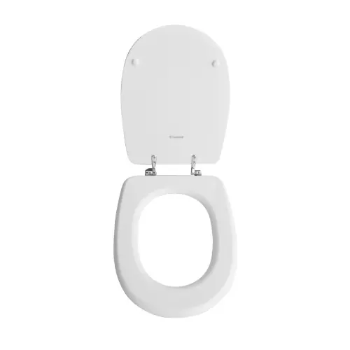 Rechtstreeks Van De Fabrikant Sedile wc coprivaso per Cesabo vaso Aretusa 45,8-47,8 x 36,8 cm copriwater bianco con cerniere regolabili ad espansione in legno colato