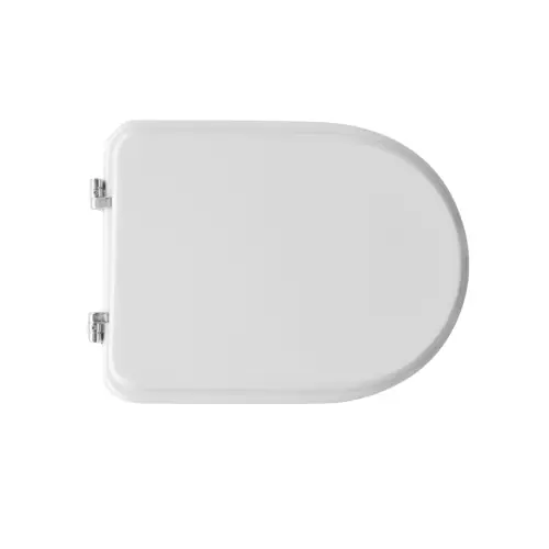 Sedile wc coprivaso per Cesabo vaso Endurance 42-47 x 34 cm copriwater bianco con cerniere regolabili in legno colato Voordeelprijs