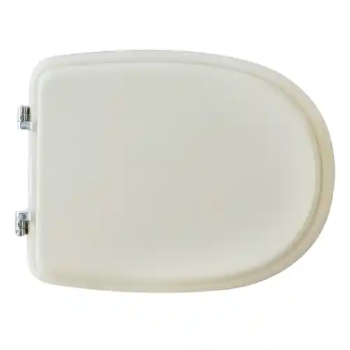 Beperkt Aanbod Sedile wc coprivaso per Cesame vaso Aretusa champagne copriwater forma 7 in legno stabilizzato 45,8-47,8 x 36,8 cm con cerniere regolabili