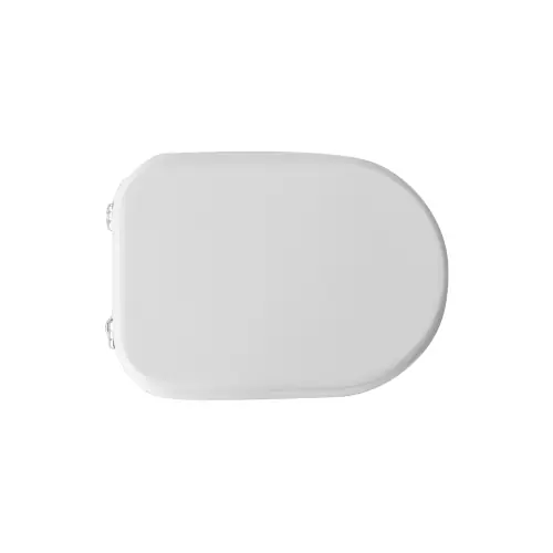Sedile wc coprivaso per Cesame vaso Sintesi 44-49,5x34 cm copriwater bianco in legno stabilizzato colato in poliestere con cerniere regolabili Gereduceerde Prijs