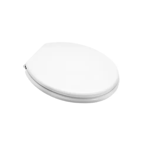 Sedile wc coprivaso per Cesame vaso Taormina 44-46 cm copriwater bianco in legno stabilizzato colato in poliestere con cerniere espansione regolabili Alleen Vandaag