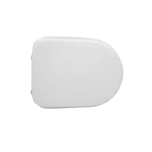 Sedile wc coprivaso per Cielo vaso Smile 48 42-44,5 x 34 cm copriwater bianco con cerniere regolabili in legno colato Snelle Levering