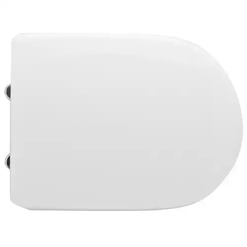 Express Levering Sedile wc coprivaso per Cierre vaso Okay 45-48x36 cm copriwater cerniere regolabili in legno colato bianco