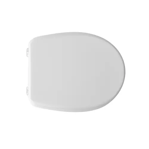 Sedile wc coprivaso per Dolomite vaso Garda 40,5-45,8 x 35,5 cm copriwater bianco con cerniere regolabili in legno colato Actieprijs