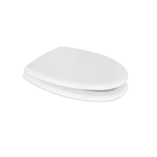 Lage Prijs Sedile wc coprivaso per Dolomite vaso Novella 42,2-45 x 36 cm copriwater bianco con cerniere regolabili in legno colato