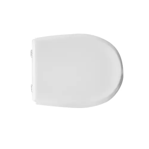 Sedile wc coprivaso per Eos vaso Clio 39,7-45,5 x 35,5 cm copriwater bianco con cerniere regolabili sedile in legno colato Uitverkoop