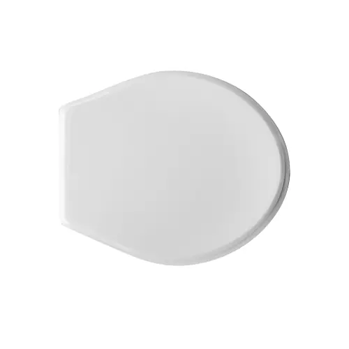 Sedile wc coprivaso per Faleri vaso Magica 42,5-44 x 38,5 cm copriwater bianco con cerniere regolabili ad espansione in legno colato Koopje