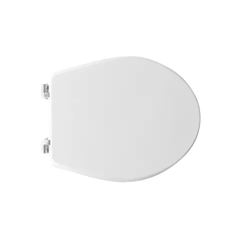 Sedile wc coprivaso per Faleri vaso Mascalzone 40-46 x 35,2 cm copriwater bianco con cerniere regolabili e sedile in legno Superprijs