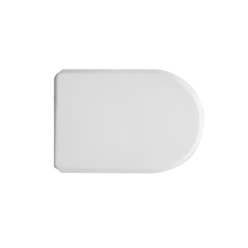 Sedile wc coprivaso per Galvit vaso Mirò 47,5-50 x 35 cm copriwater bianco con cerniere regolabili e sedile in legno colato Meest Verkocht