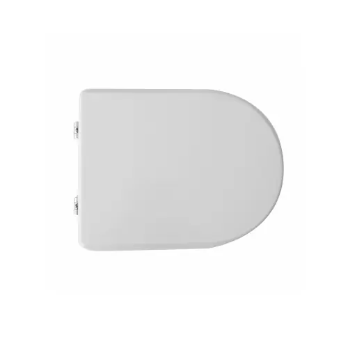 Sedile wc coprivaso per Globo vaso Alia 2 43-45,5 x 35,5 cm copriwater bianco con cerniere regolabili e sedile in legno colato Meest Verkocht