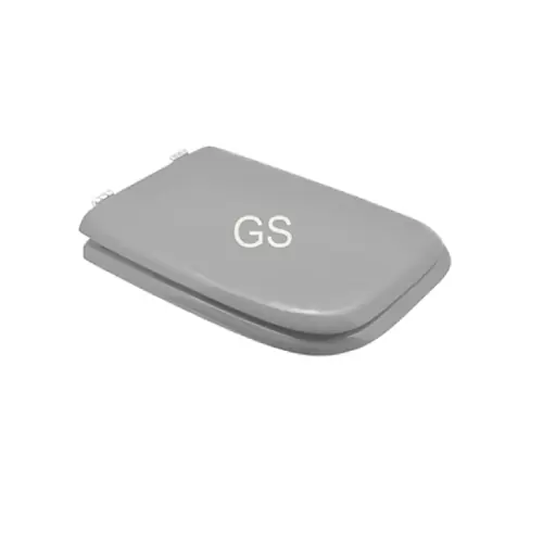 Speciale Aanbieding Sedile wc coprivaso per Ideal Standard vaso Conca 44 x 35 cm copriwater Grigio Sussurato con cerniere fisse e sedile in legno colato (Grigio Sussurrato)
