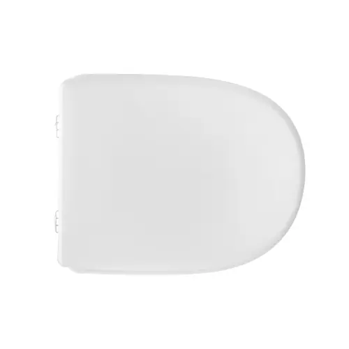 Weekendaanbieding Sedile wc per Pozzi Ginori vaso Selnova3 bianco 43 x 35 cm copriwater con cerniere fisse e sedile in legno colato