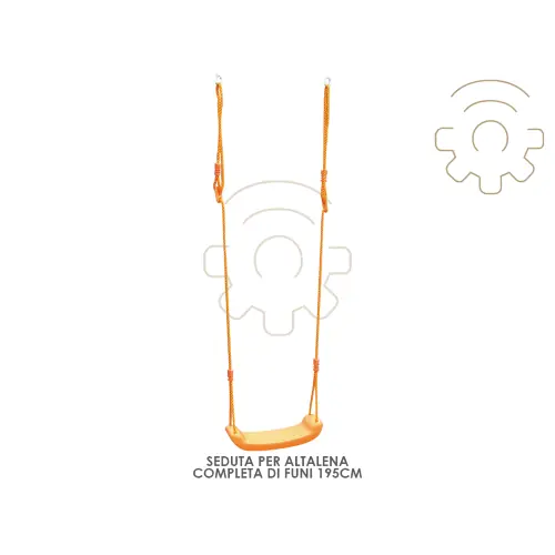 Aanbieding Seduta sedia altalena funi 195 cm giardino bambini giochi esterno