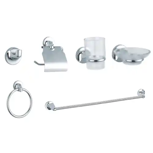 Finale Uitverkoop serie bagno da muro Tondò set 6 pz accessori arredo in metallo cromato