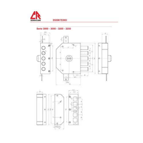 Merkproduct serratura di sicurezza Dx CR 3200 serrature antifurto con cilindro a pompa