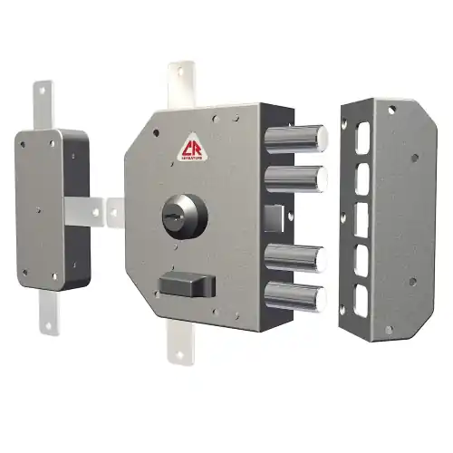 Serratura di sicurezza Dx CR Art. 3350 serrature antifurto con cilindro a pompa chiusura quintupla con scrocco e 4 catenacci Seizoensaanbieding