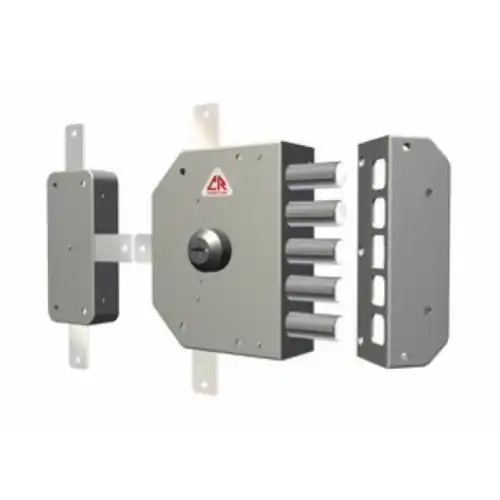 Serratura di sicurezza Sx CR 3300 con chiave e cilindro a pompa 5 catenacci senza aste Gratis Retour