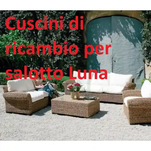 Express Levering Set 2 cuscini di ricambio per poltrona sedia salotto Luna color ecrù