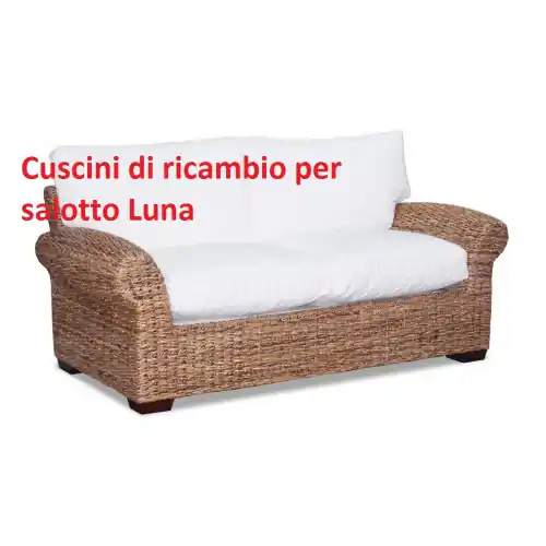 Direct Verzonden Set 4 cuscini di ricambio per divano divanetto 2 posti salotto Luna color ecrù