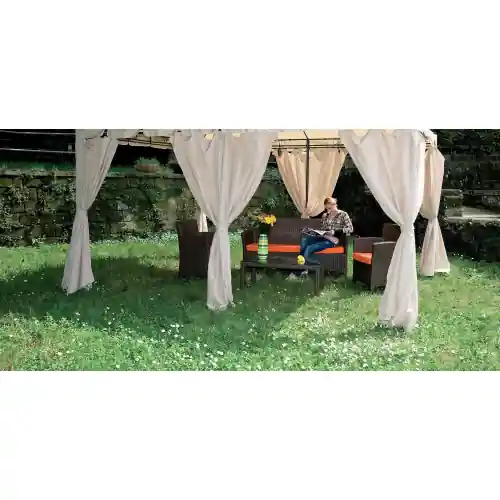 Betrouwbaar Set 4 teli laterali di ricambio ecrù per gazebo Armonia 3x4 mt teli esterni
