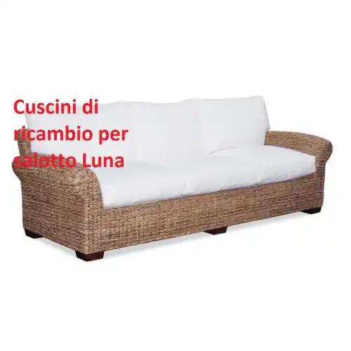 Uitverkoop Set 6 cuscini di ricambio per divano divanetto 3 posti salotto Luna color ecrù