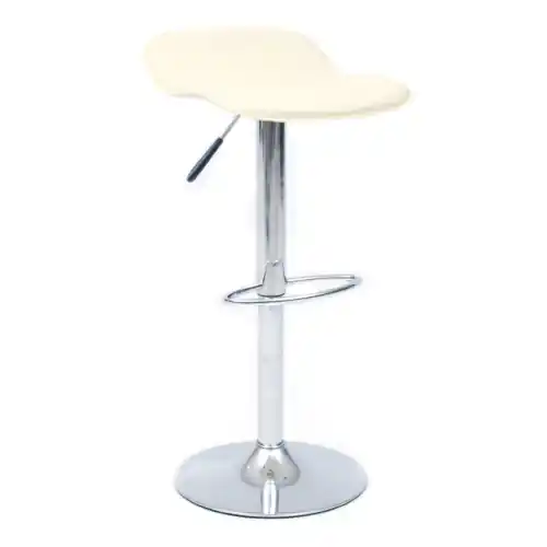 Weekendaanbieding sgabello poltrona Kris regolabile pistone a gas seduta ecopelle crema