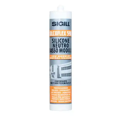 Beperkt Aanbod Sigill silcoflex 590 cartuccia silicone neutro testa di moro 300 ml professionale per edilizia lattoneria serramenti inodore made in italy