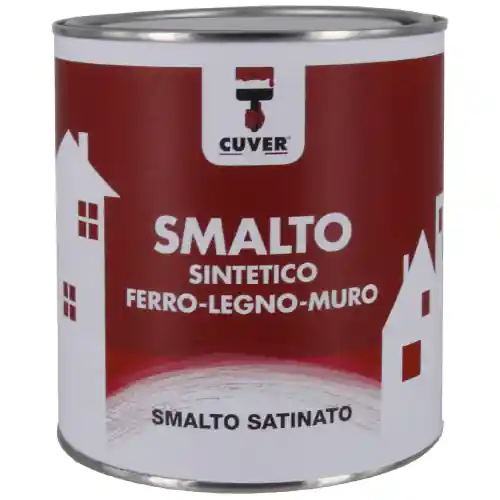Smalto Cuver satinato fondo/finitura anticorrosivo nero per legno e ferro 750 ml resa 10-12 mq/l Gecertificeerd