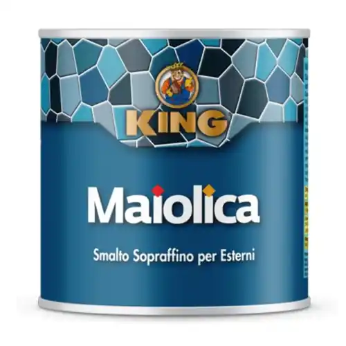 Voordeelprijs Smalto Maiolica colore oro ricco pallido 100 gr utilizzabile su ferro legno e muro per interni ed esterni