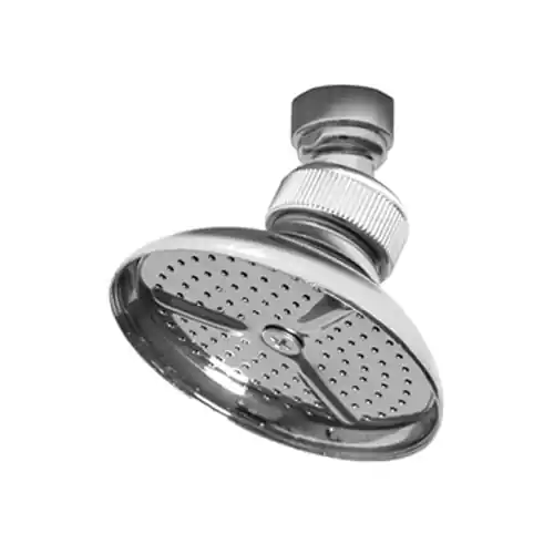Soffione per doccia doccetta standard snodato Ø CM. 8 monogetto in ottone cromato Uitverkoop