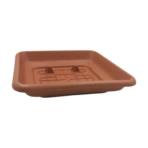 Actieprijs Sottovaso per fioriera quadra Laurus cm32x32x6h quadrato in polipropilene