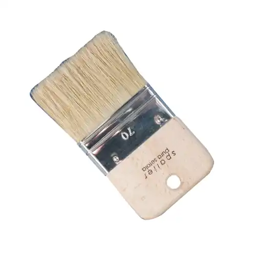 Goedkoop Spalter per pittura S.111 in pura setola bionda larghezza 70 mm manico in legno altezza setole 57 mm per effetti decorativi