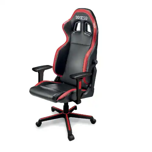 Sparco poltrona sedia da ufficio Icon 2019 Nera/Rossa seduta ribassata e allargata con schienale regolabile e dispositivo antiribaltamento (Nero + Rosso) Lage Kosten
