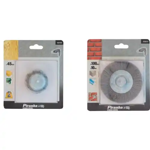 Uitverkoop spazzola a tazza acciaio piranha Ø 85 mm X36050 taglio grosso per trapano