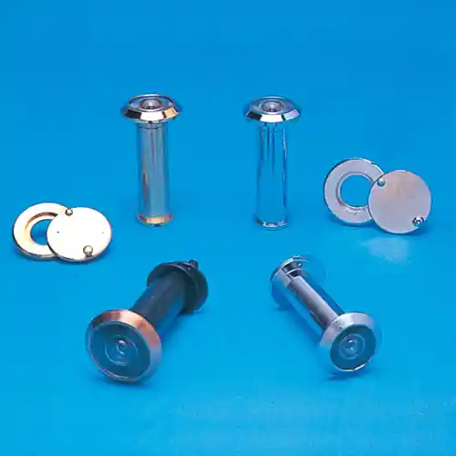 Merkproduct Spioncino in ottone visibilità 180° con rondella posteriore diametro Ø 14 mm lunghezza 70-120 mm per porte corazzate