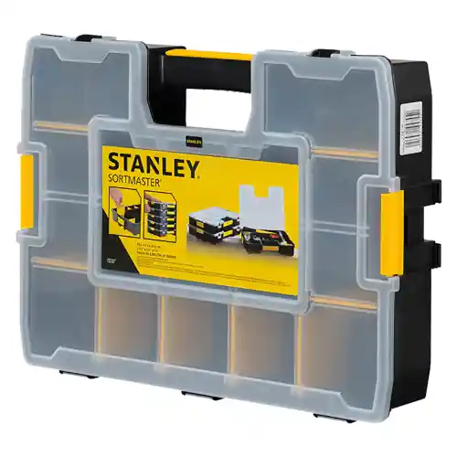 Weekendaanbieding Stanley cassetta portaminuteria organizer12 posti 49x9x33 cm in plastica nera