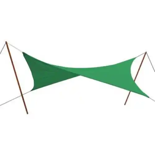 Direct Verzonden Stars vela ombreggiante triangolare 3,6x3,6x3,6 mt in nylon verde gr/mq 180