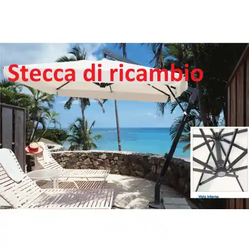 Direct Verzonden Stecca di ricambio 94 cm in alluminio 20x30 mm per ombrellone decentrato 3x4 mt Maxima Alu