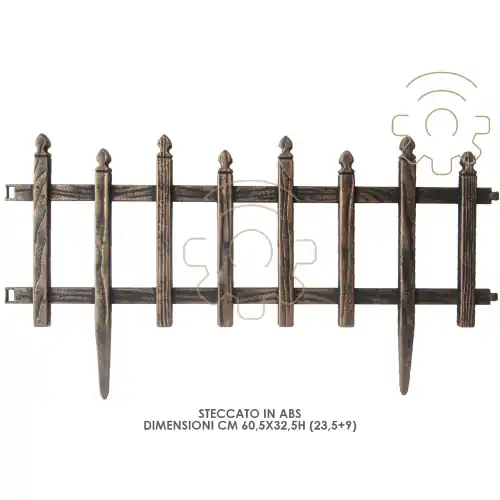 Steccato recinto in ABS oro antico per aiuole giardino cm 60,5x32,5h recinzione esterno Nieuw