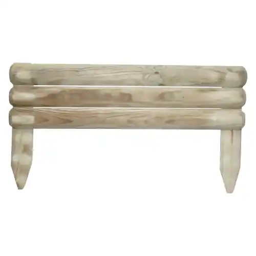 Direct Verzonden Steccato Vampiro rettangolare in legno di pino impregnato 55,5x5x30/15 cm per aiuole giardini aree verdi