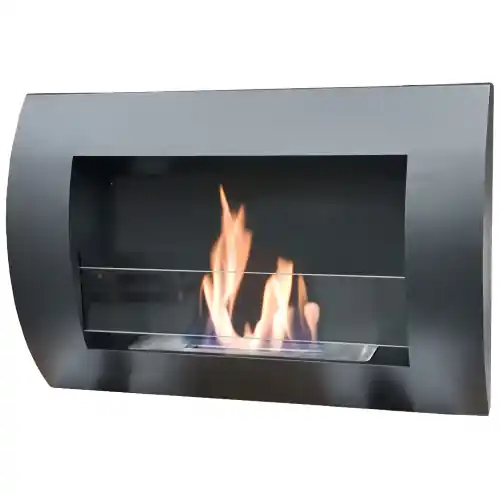 Premium Stufa a bioetanolo Round a parete potenza 3,5 Kw/h bruciatore a serranda senza canna fumaria