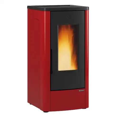 Exclusieve Aanbieding Stufa a pellet La Nordica Extraflame Dahiana Plus rivestimento in acciaio verniciato bordeaux 10,0 kw 287 m³ riscaldabili
